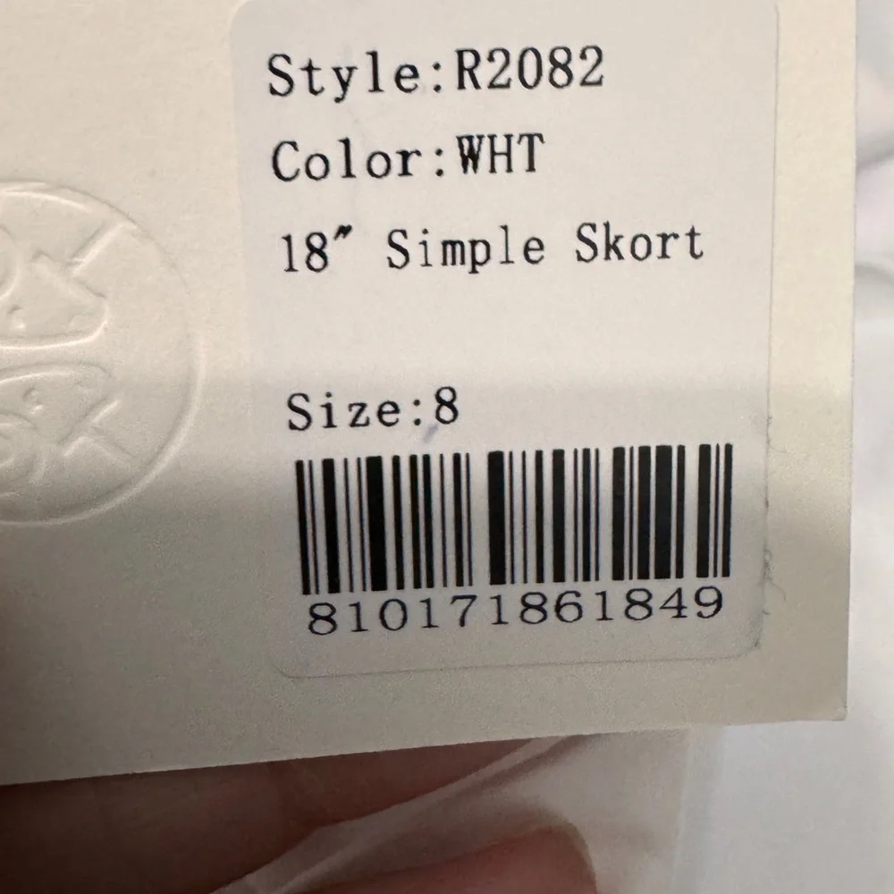 Women's White Skort 18 inch size 8